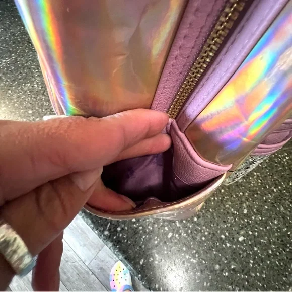 NWOT Loungefly Disney Parks Minnie Mouse Earidescent Mini Backpack 50th - Picture 12 of 16